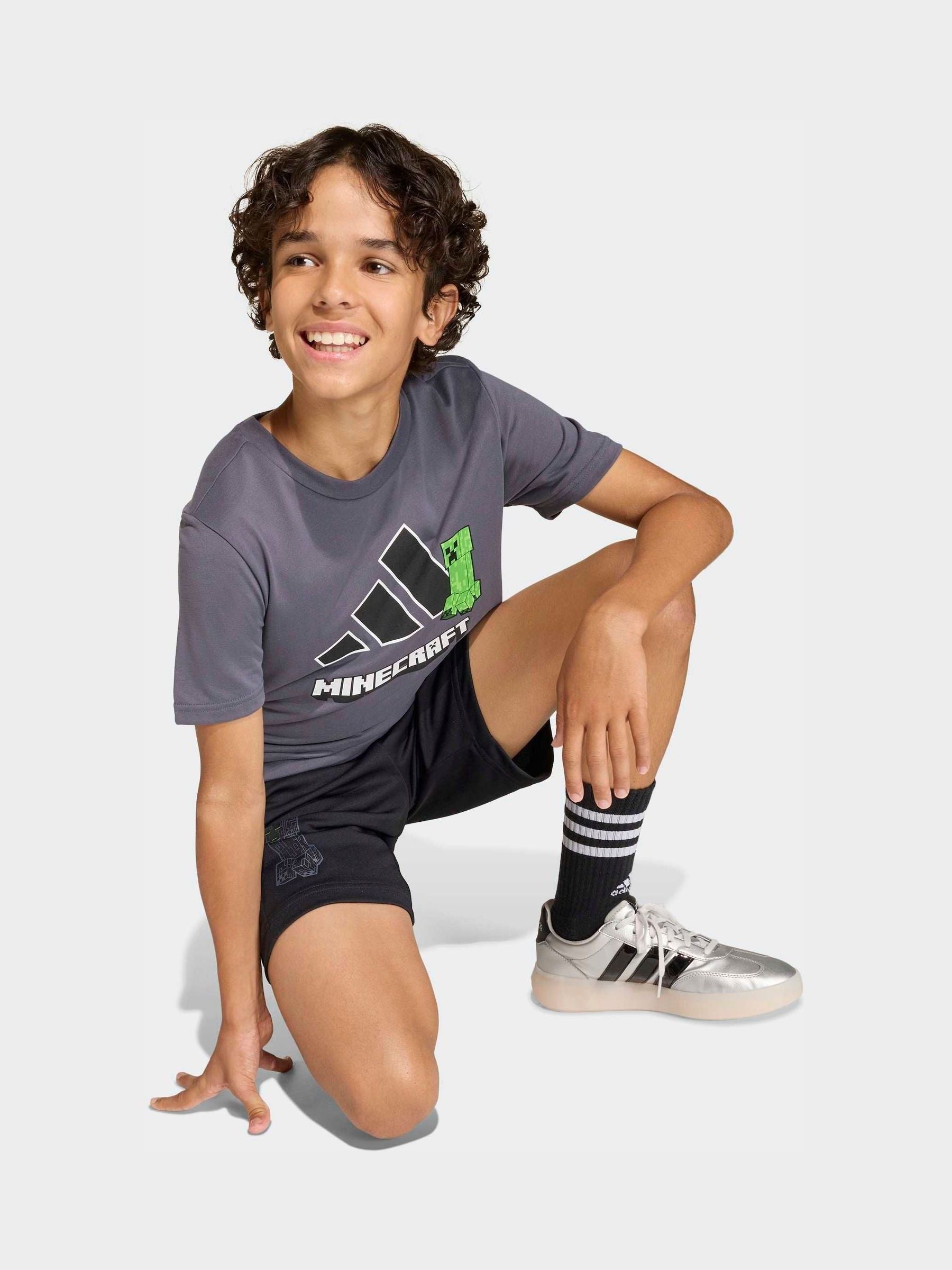 Dsiney Kidz - adidas Grey Minecraft Training Climacool T-Shirt image 5