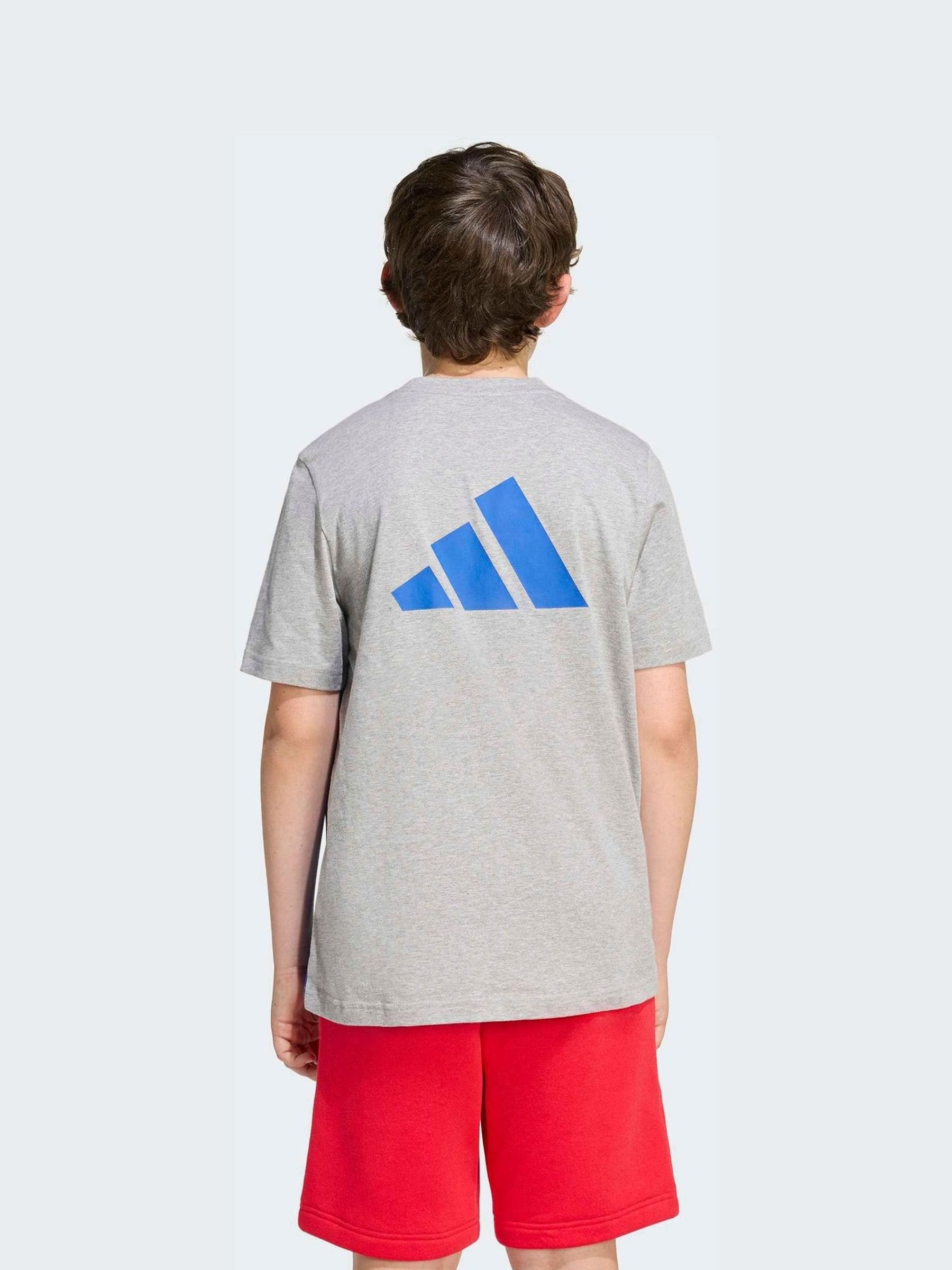 Dsiney Kidz - adidas Grey Colourblock T-Shirt image 2