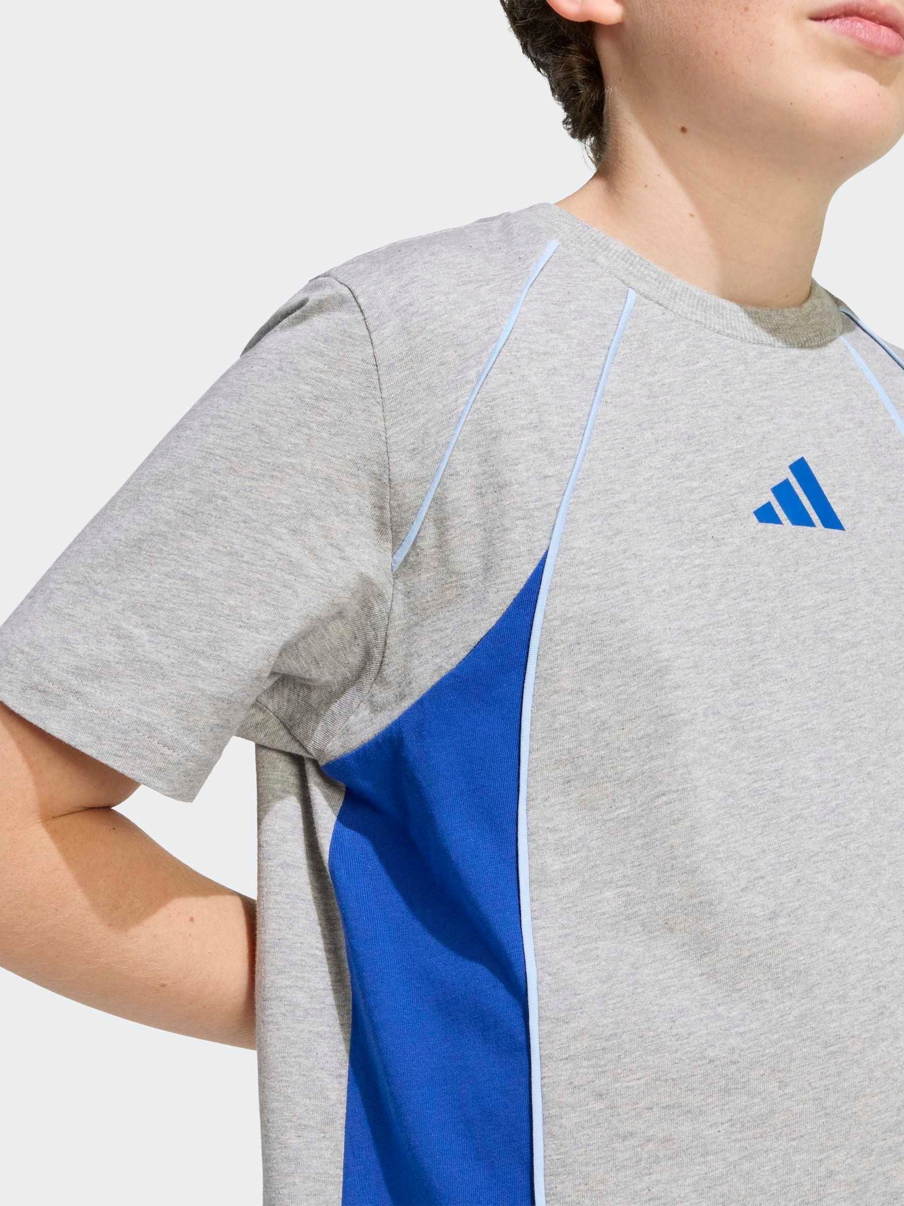 Dsiney Kidz - adidas Grey Colourblock T-Shirt image 5