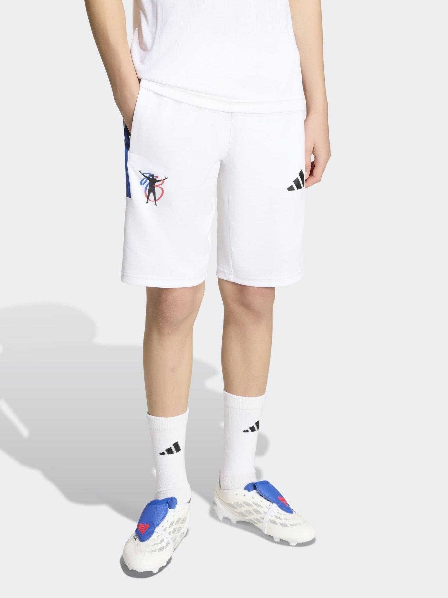 Dsiney Kidz - adidas White Jude Bellingham Training Shorts image 1