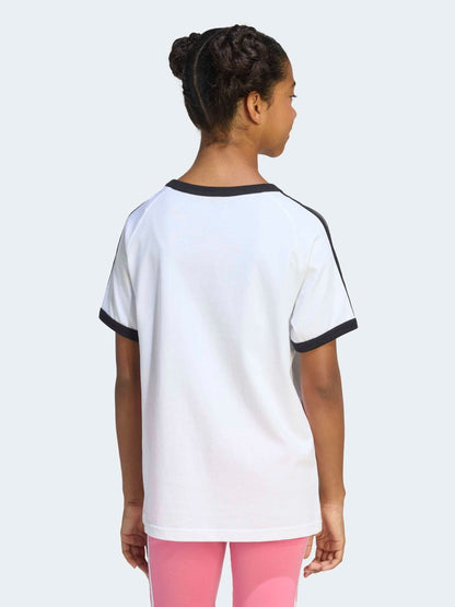 Dsiney Kidz - adidas Originals White 3 Stripes T-Shirt image 3
