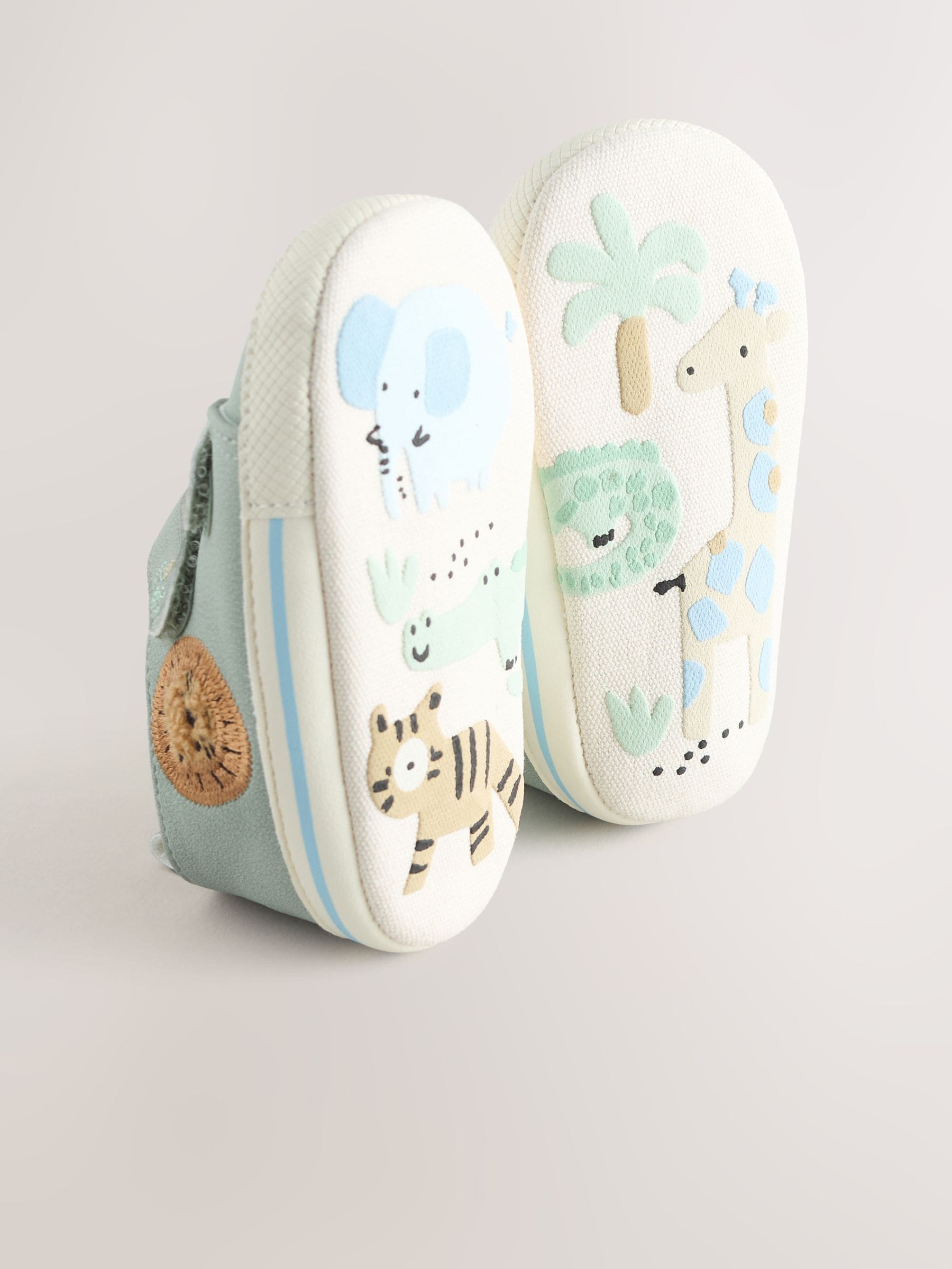 Green Safari Touch Fastening Baby Trainers (0-2mths) image 5