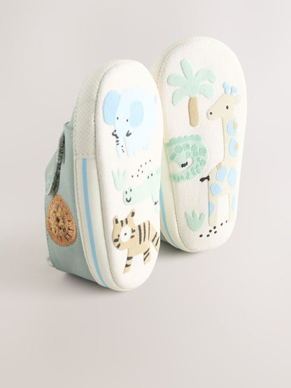Green Safari Touch Fastening Baby Trainers (0-2mths) image 5
