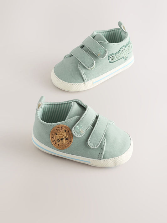 Green Safari Touch Fastening Baby Trainers (0-2mths) image 2