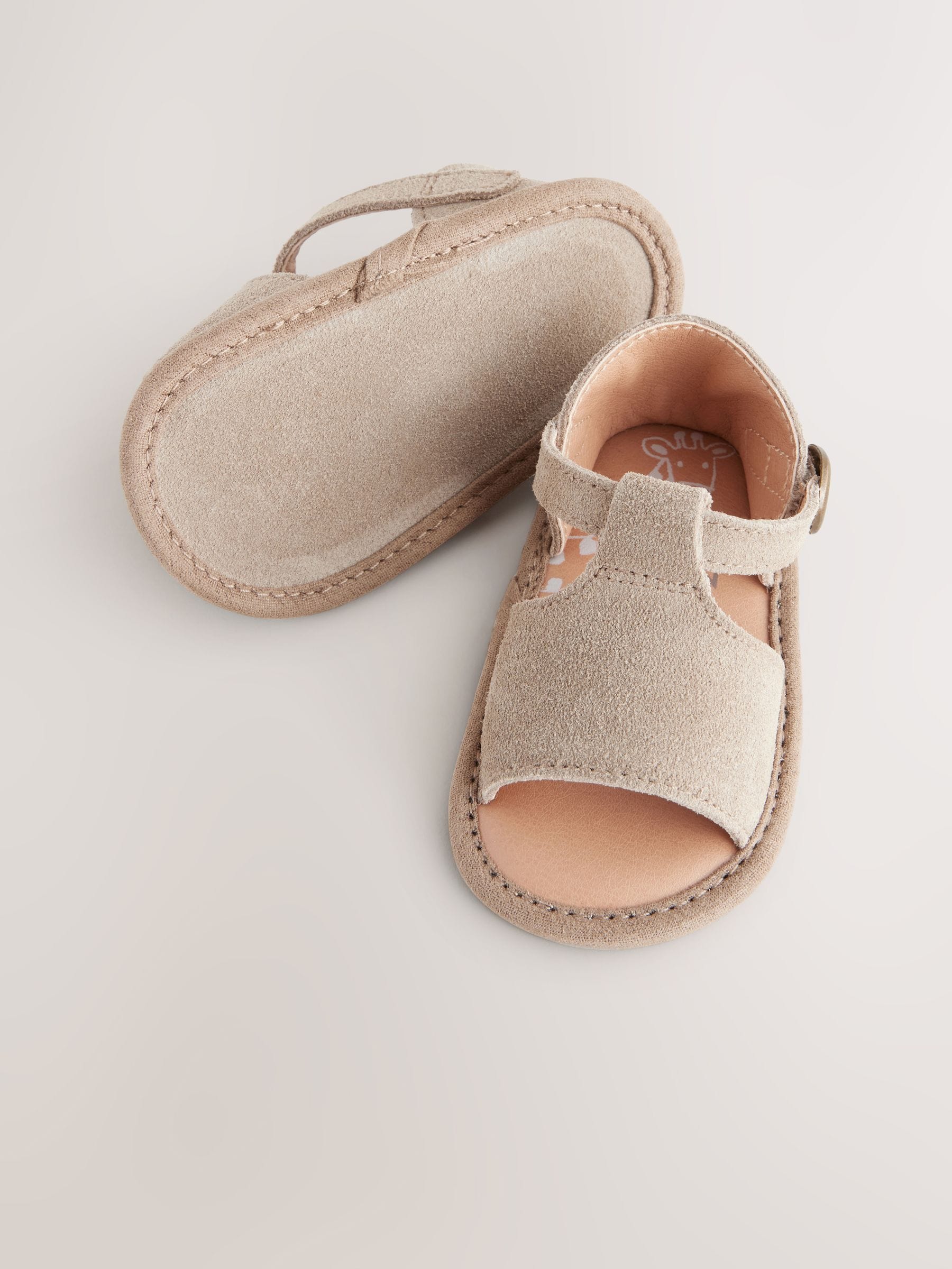 Neutral Leather Baby Sandals (0-2mths) image 4