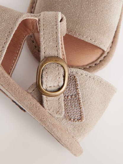 Neutral Leather Baby Sandals (0-2mths) image 5