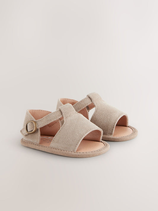 Neutral Leather Baby Sandals (0-2mths) image 1