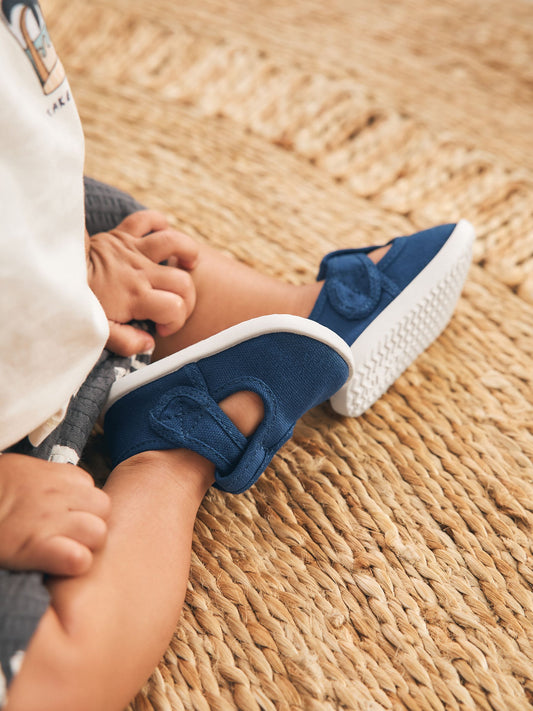 Navy Crawler T-Bar Baby Shoes (0-2mths) image 2