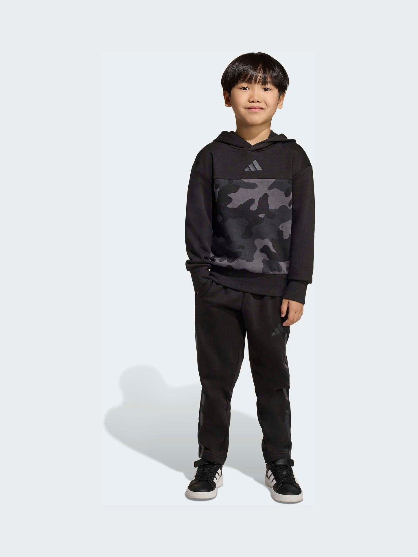 Dsiney Kidz - adidas Black Ground Essentials Camo Fleece Joggers Set Little Kids image 1