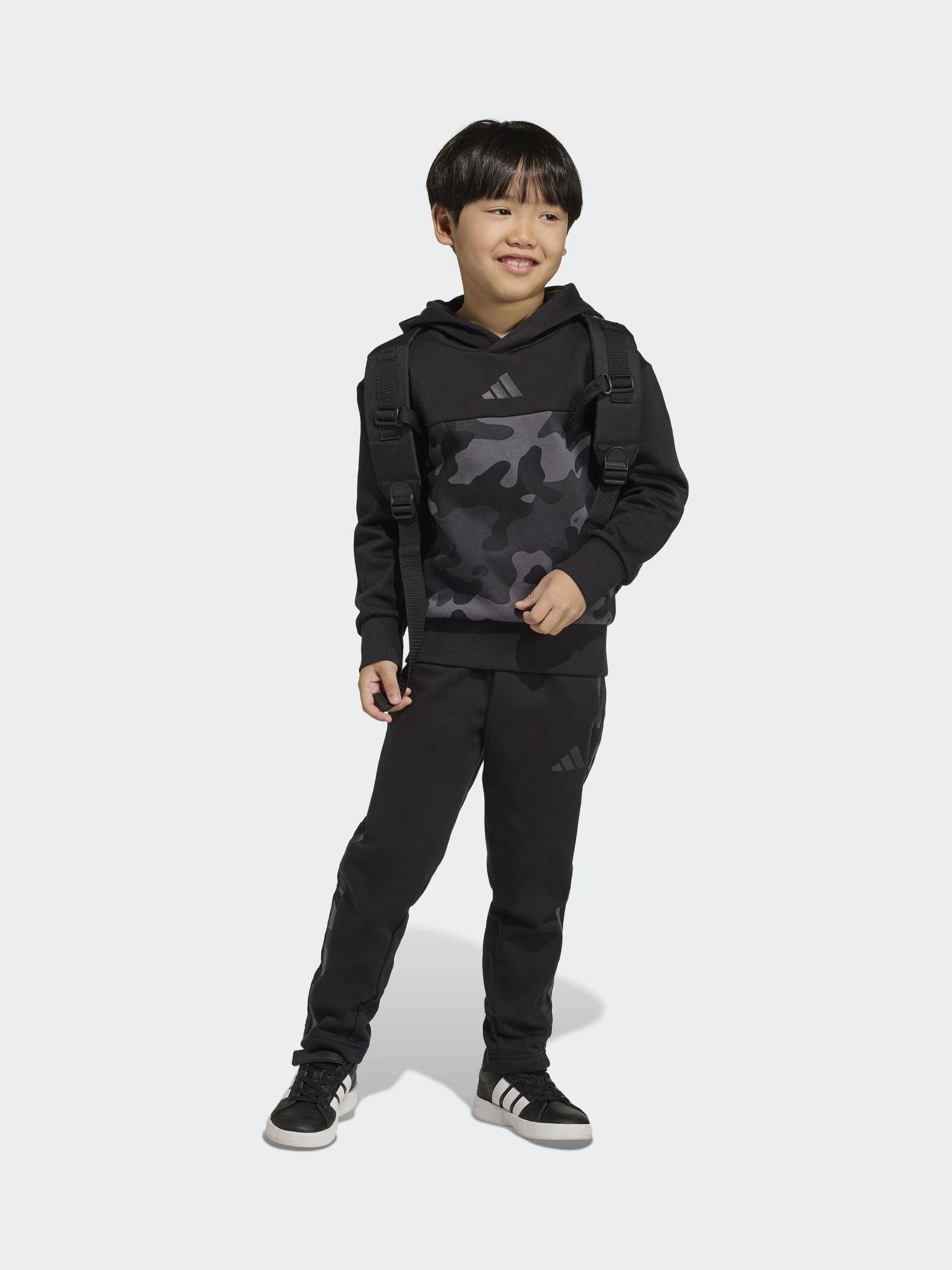 Dsiney Kidz - adidas Black Ground Essentials Camo Fleece Joggers Set Little Kids image 2