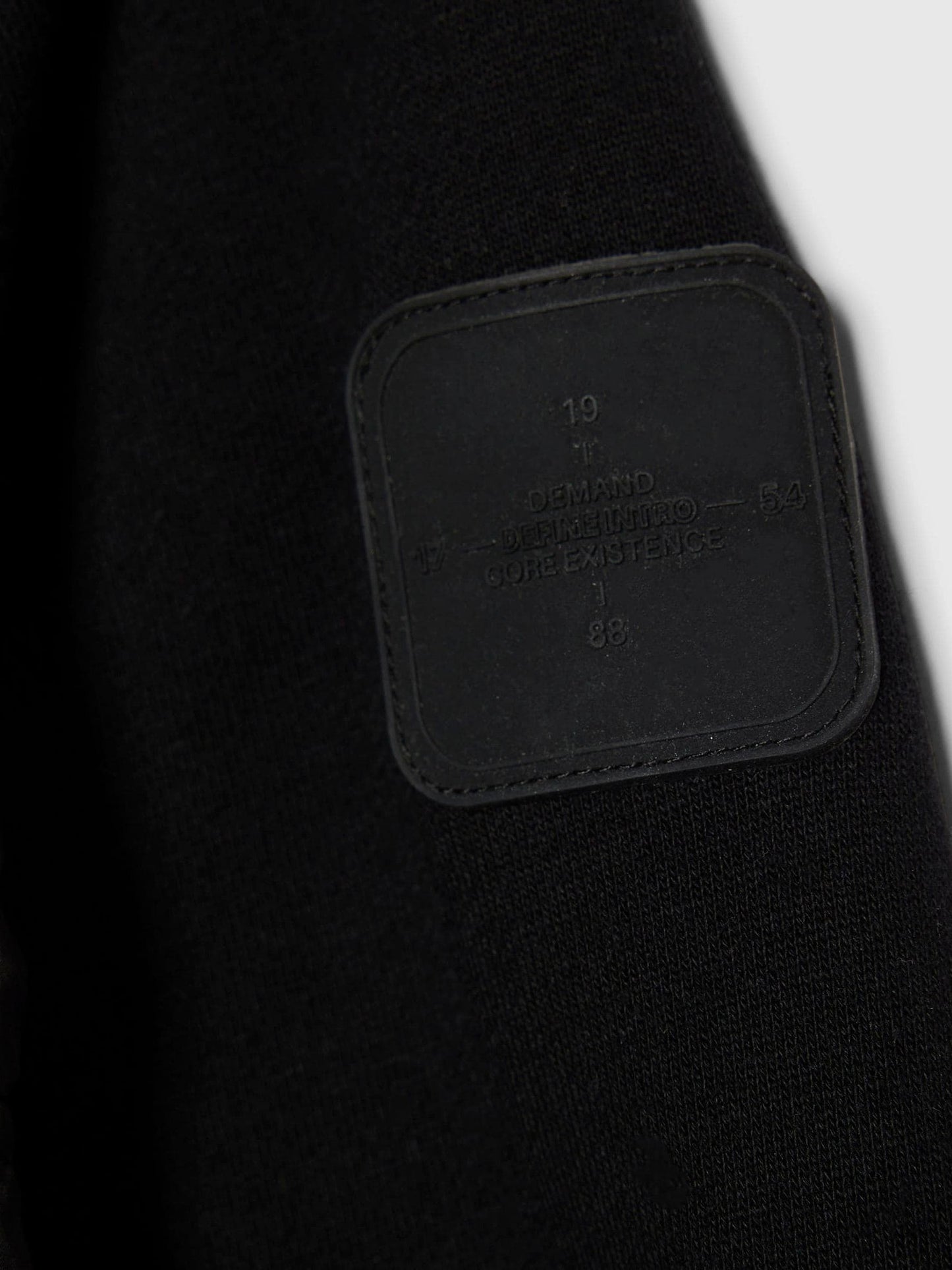 River Island Black Padded Hybrid Hoodie Jacket