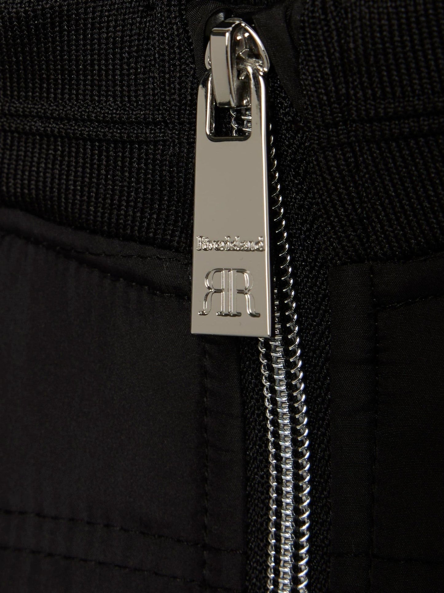 River Island Black Padded Hybrid Hoodie Jacket