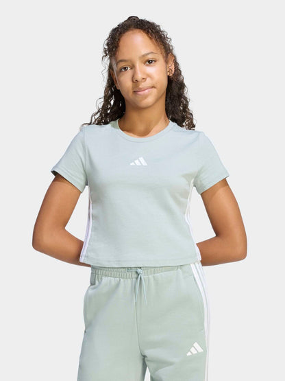 Dsiney Kidz - adidas Green 3-Stripes Essentials Baby T-Shirt image 1