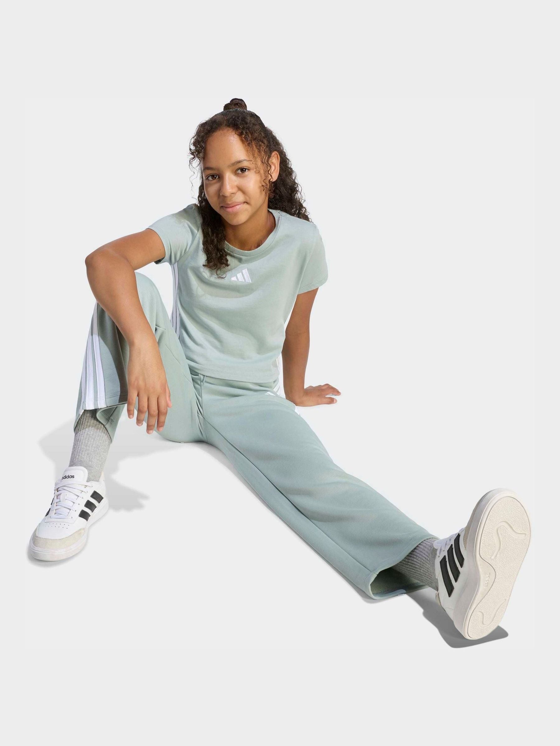 Dsiney Kidz - adidas Green 3-Stripes Essentials Baby T-Shirt image 3
