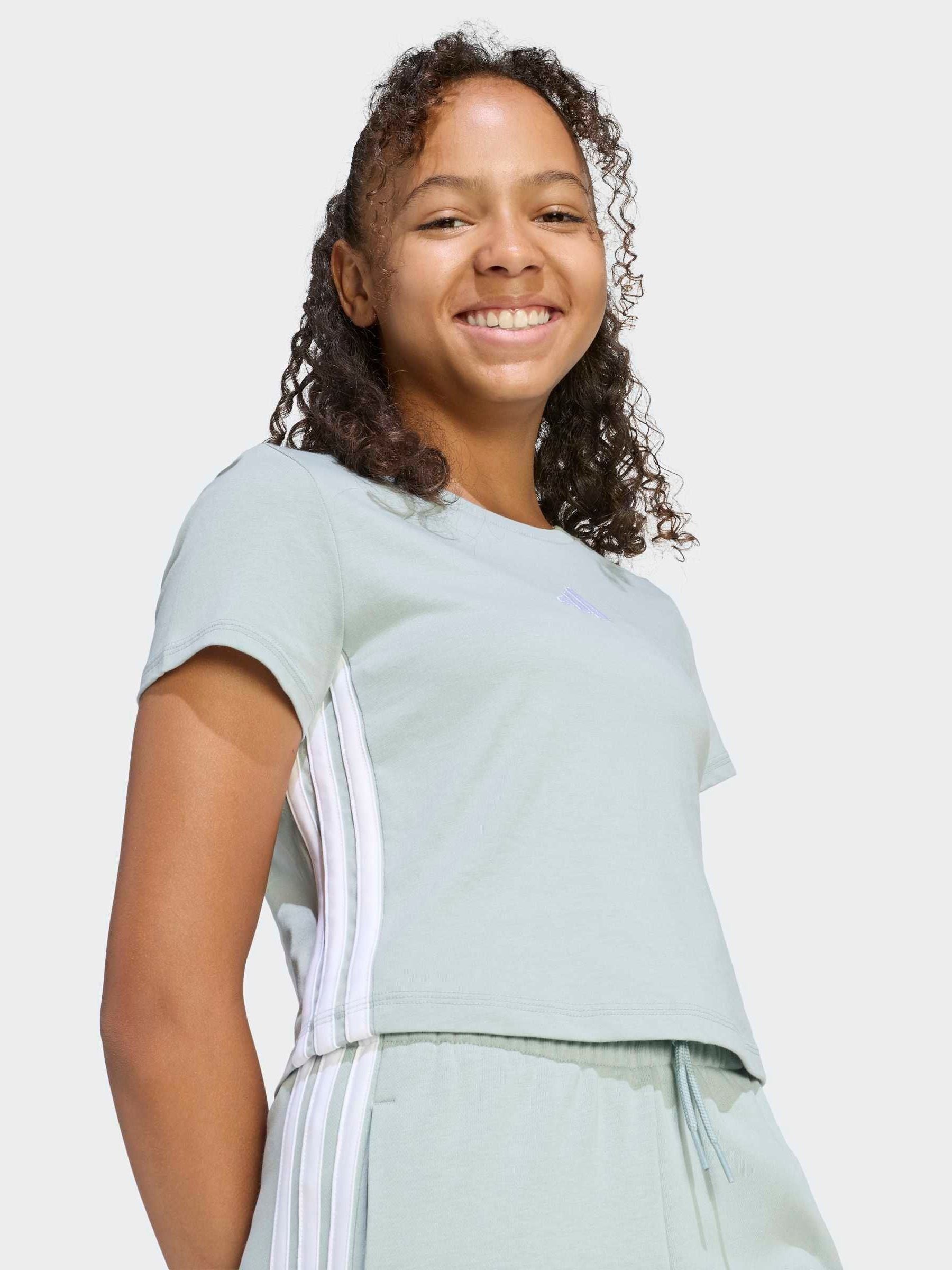 Dsiney Kidz - adidas Green 3-Stripes Essentials Baby T-Shirt image 4