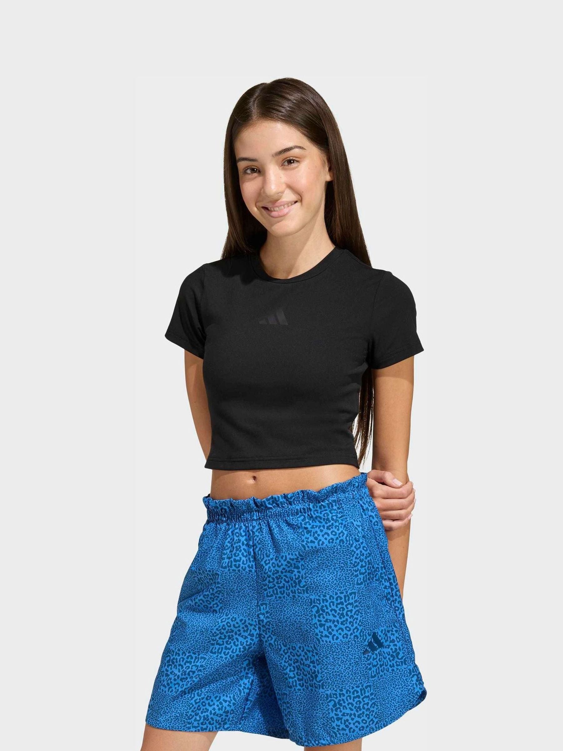Dsiney Kidz - adidas Black Soft Touch Baby Crop T-Shirt image 2