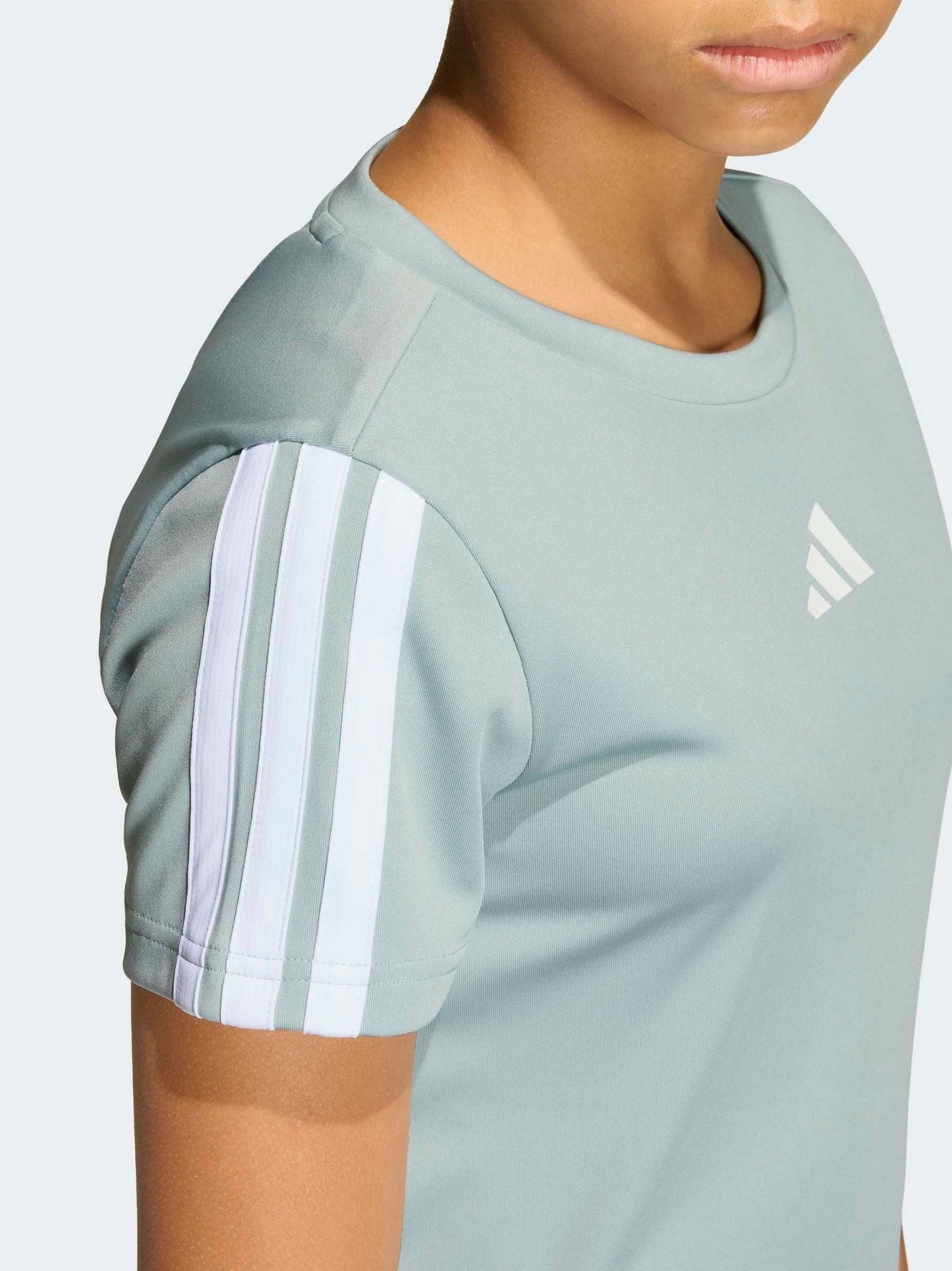 Dsiney Kidz - adidas Light Green Training Essentials 3-Stripes Kids T-Shirt image 5