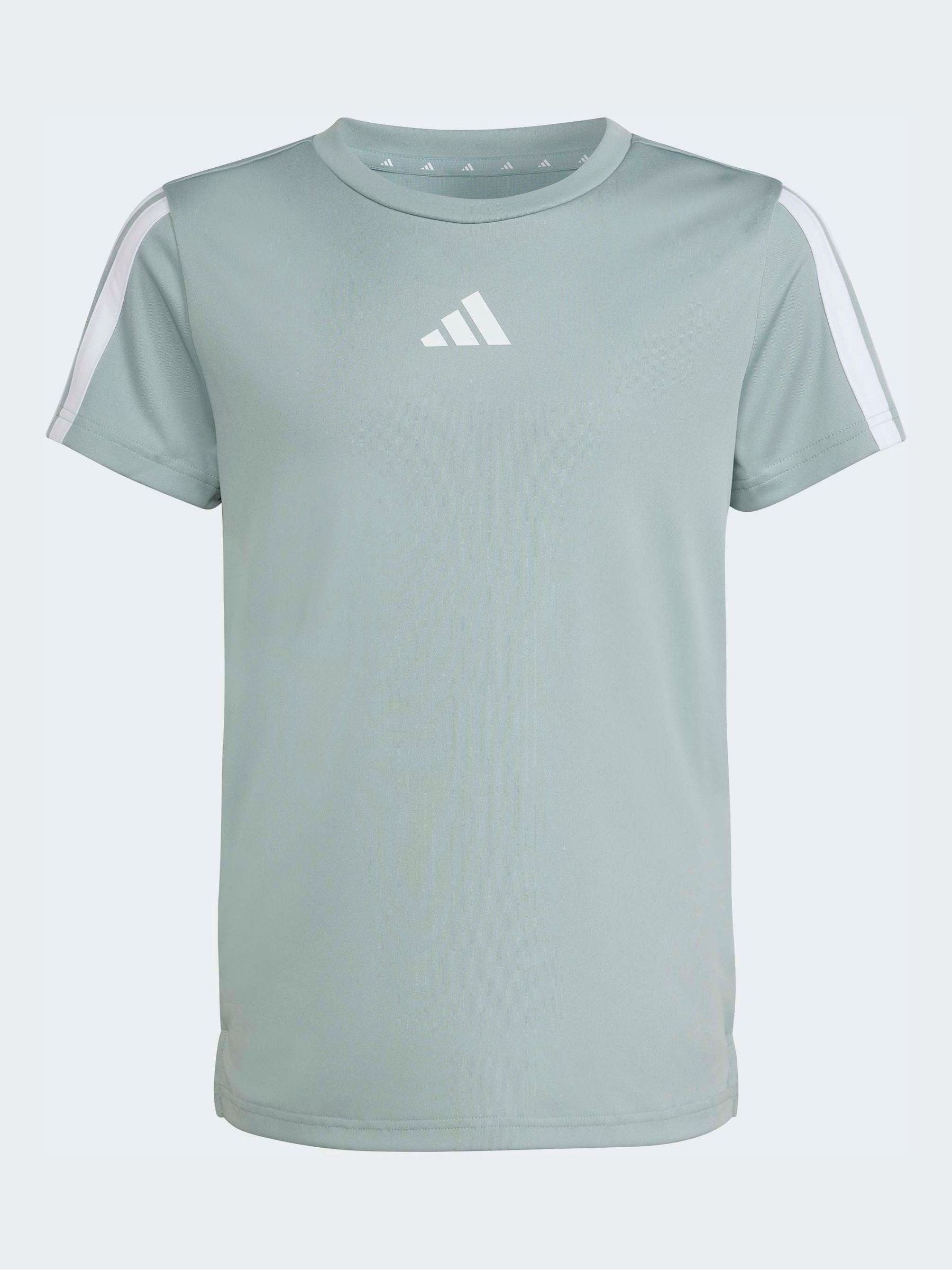 Dsiney Kidz - adidas Light Green Training Essentials 3-Stripes Kids T-Shirt image 6