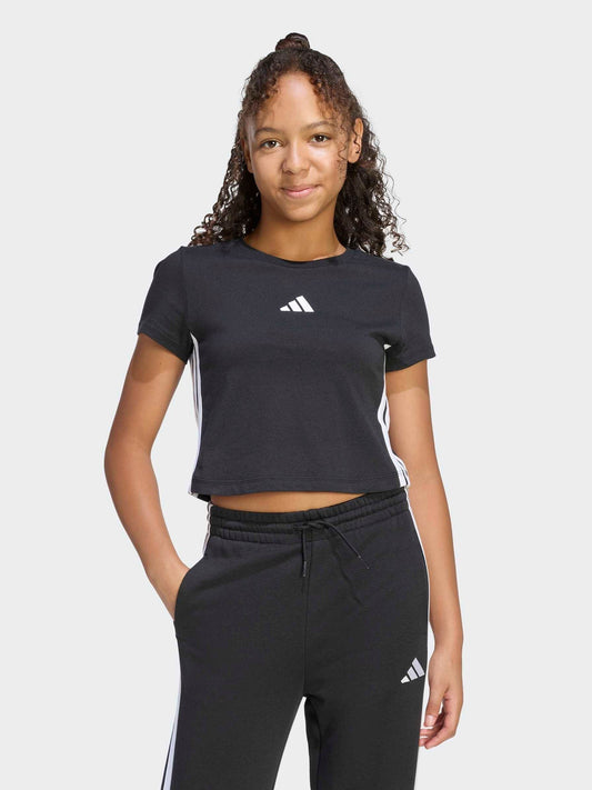 Dsiney Kidz - adidas Black 3-Stripes Essentials Baby T-Shirt image 1
