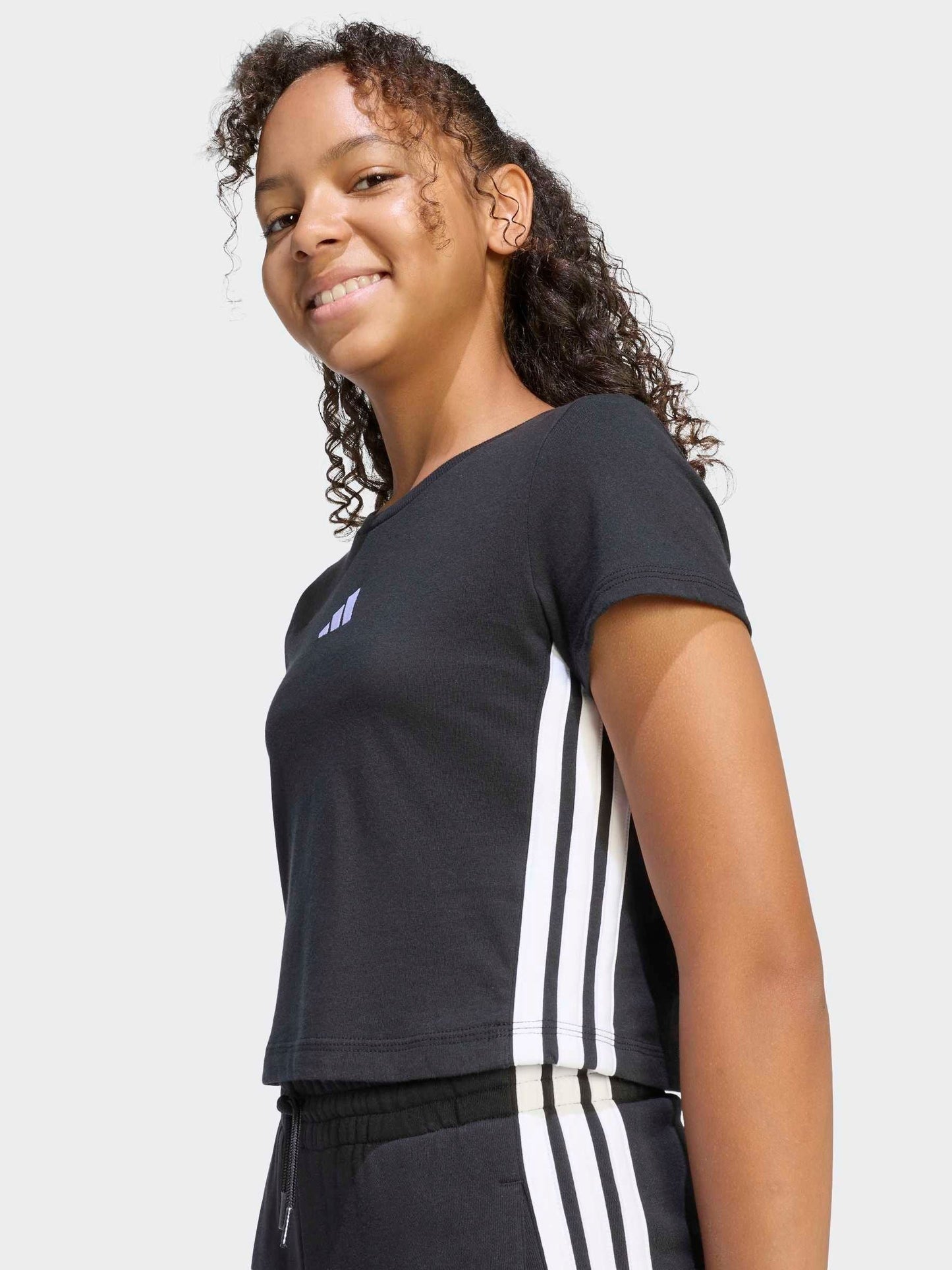 Dsiney Kidz - adidas Black 3-Stripes Essentials Baby T-Shirt image 4