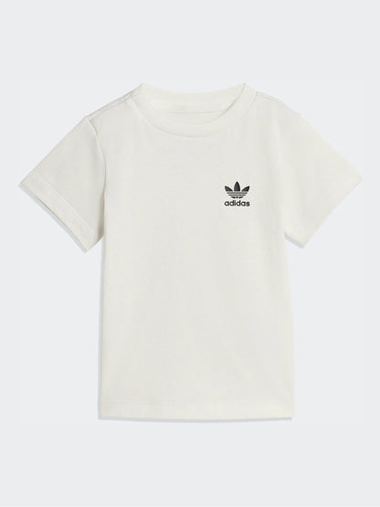 adidas Originals Pink T-Shirt and Cycling Shorts Infant Set image 2