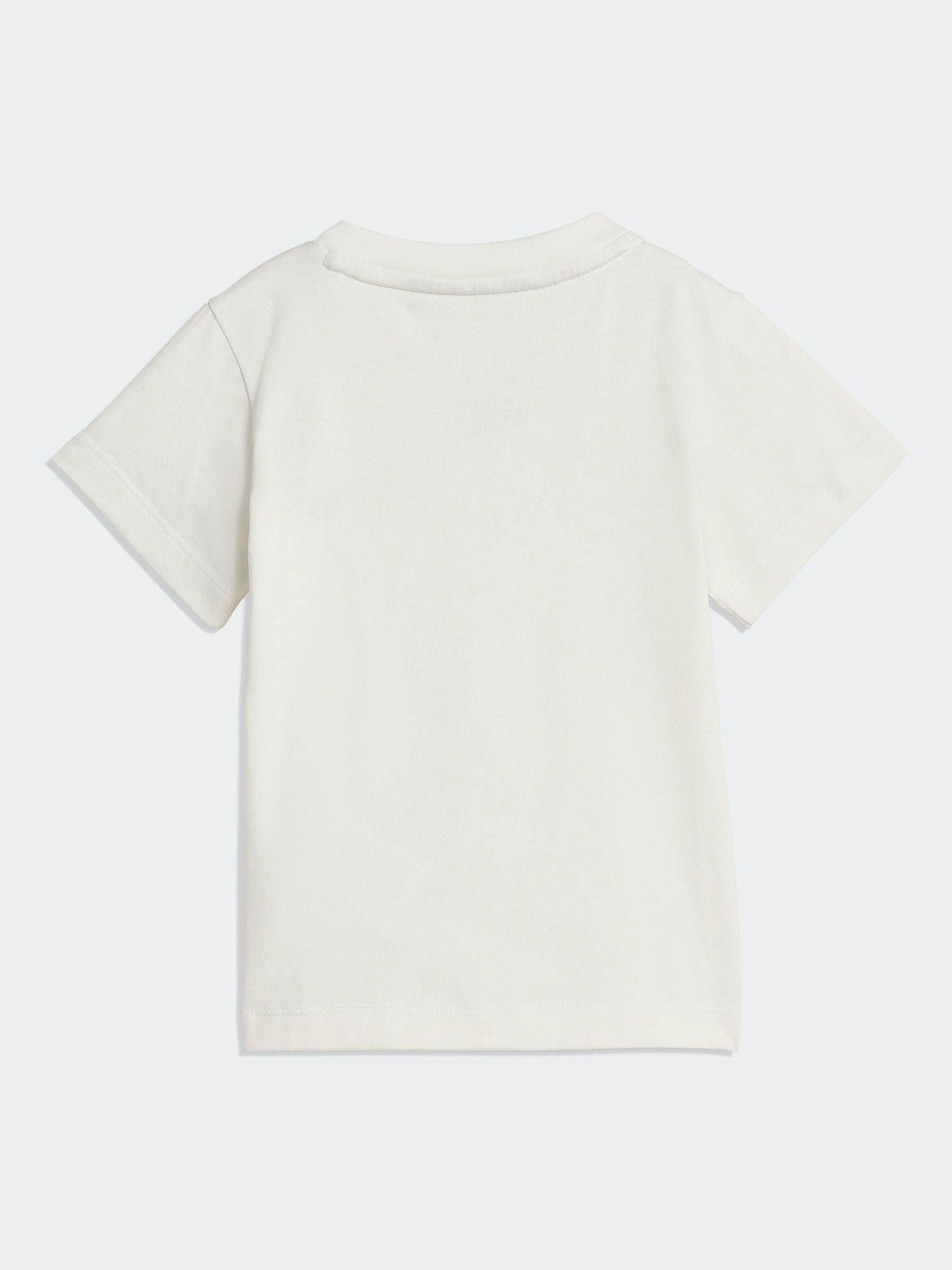 adidas Originals Pink T-Shirt and Cycling Shorts Infant Set image 3