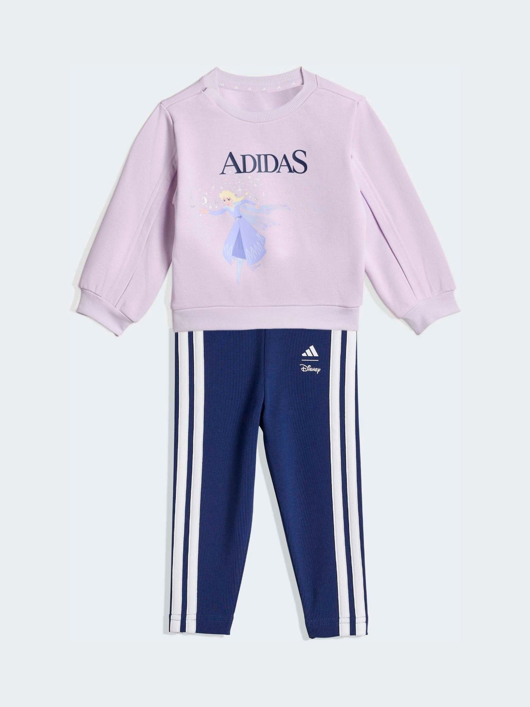 adidas Purple Purple Disney Frozen Sweatshirt and Leggings Infant Set image 2