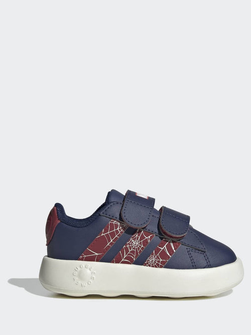 adidas Blue Marvel Spiderman Grand Court Infant Trainers image 1