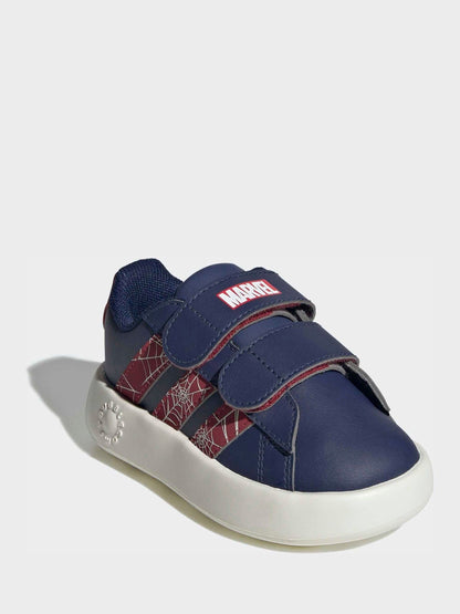 adidas Blue Marvel Spiderman Grand Court Infant Trainers image 4