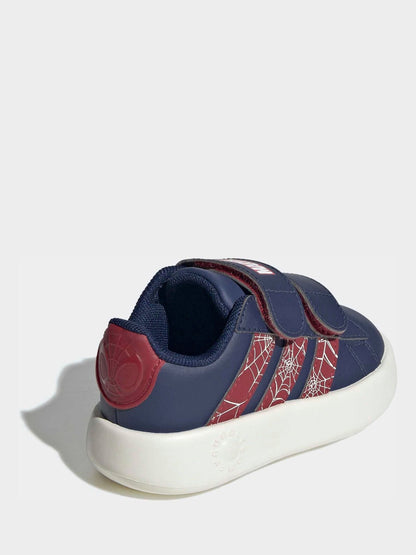 adidas Blue Marvel Spiderman Grand Court Infant Trainers image 5