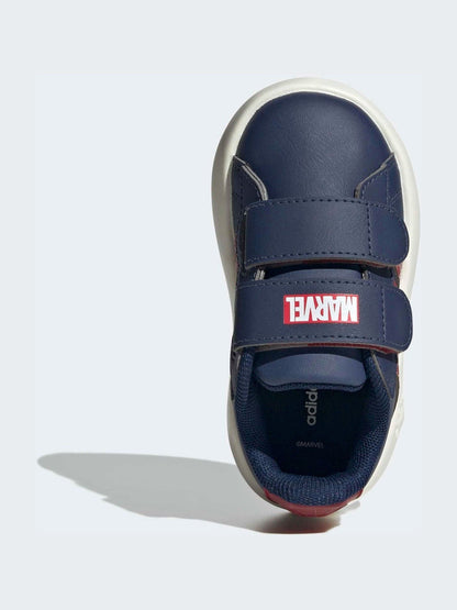 adidas Blue Marvel Spiderman Grand Court Infant Trainers image 7