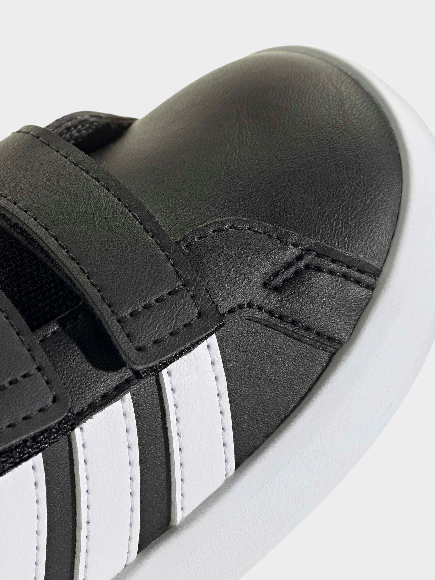 adidas Black Grand Court 3.0 Infant Trainers image 9