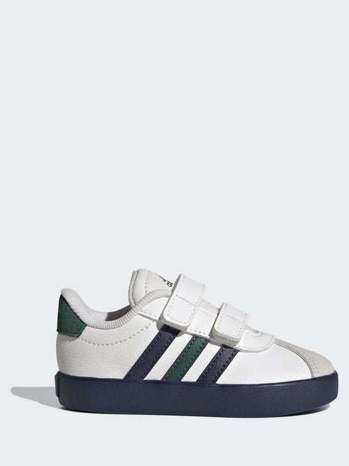 adidas White VL Court 3.0 Hook and Loop Infant Trainers image 1
