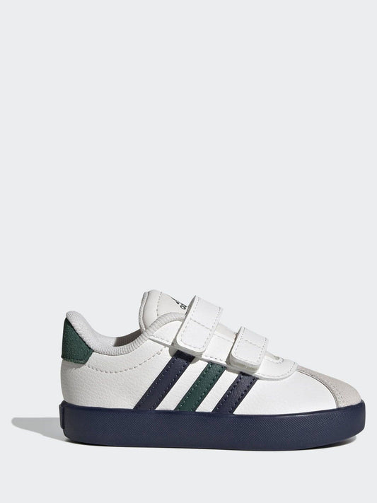 adidas White VL Court 3.0 Hook and Loop Infant Trainers image 1