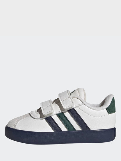 adidas White VL Court 3.0 Hook and Loop Infant Trainers image 2