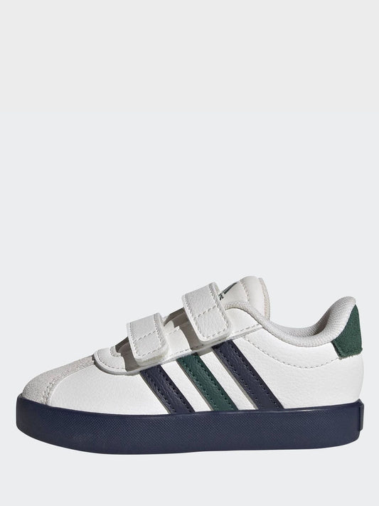 adidas White VL Court 3.0 Hook and Loop Infant Trainers image 2