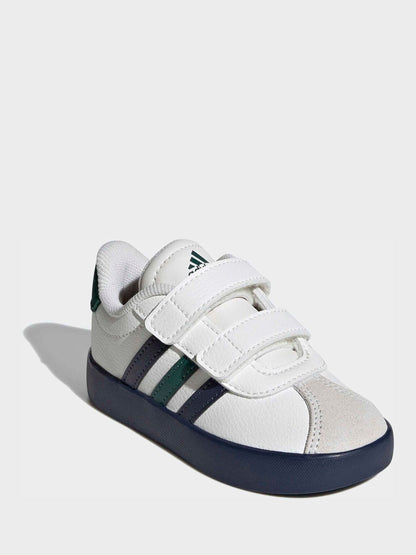 adidas White VL Court 3.0 Hook and Loop Infant Trainers image 3