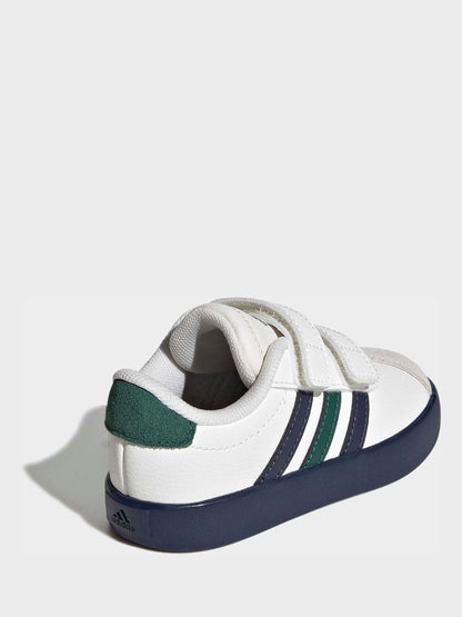 adidas White VL Court 3.0 Hook and Loop Infant Trainers image 4