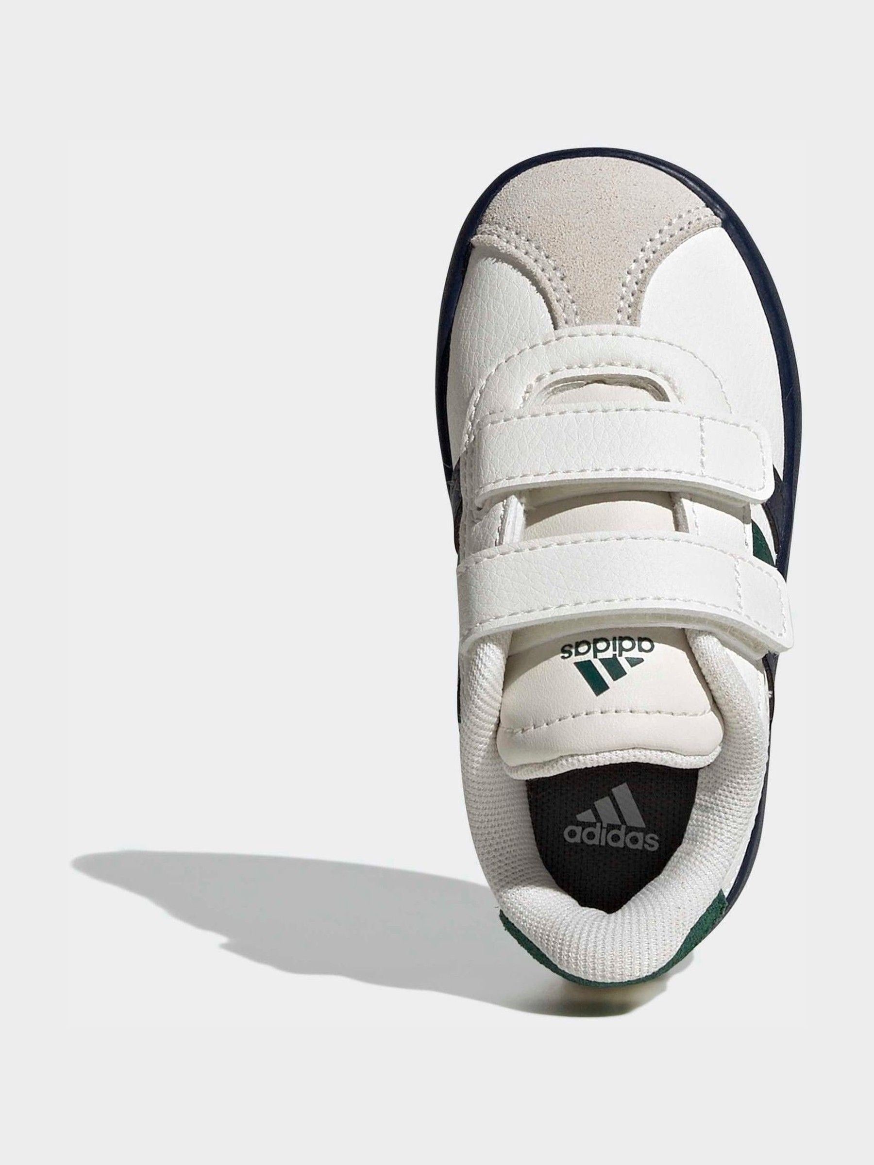 adidas White VL Court 3.0 Hook and Loop Infant Trainers image 6