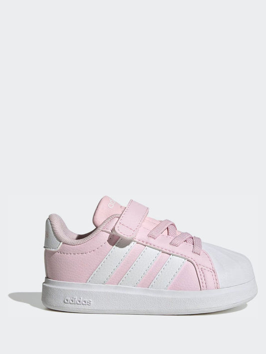 adidas Pink Street Talk Elastic Lace Infant Trainers image 1