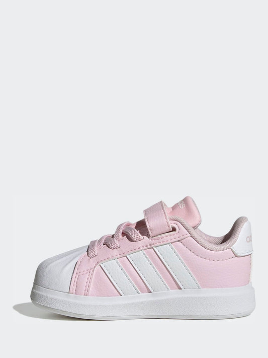 adidas Pink Street Talk Elastic Lace Infant Trainers image 2