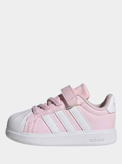 adidas Pink Street Talk Elastic Lace Infant Trainers image 5