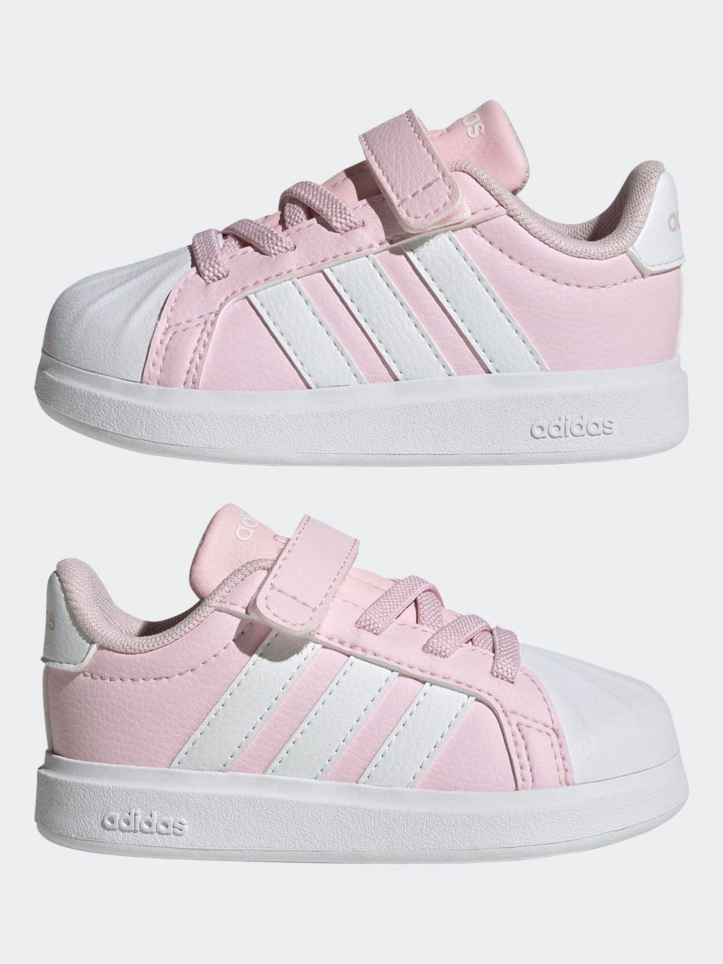 adidas Pink Street Talk Elastic Lace Infant Trainers image 6