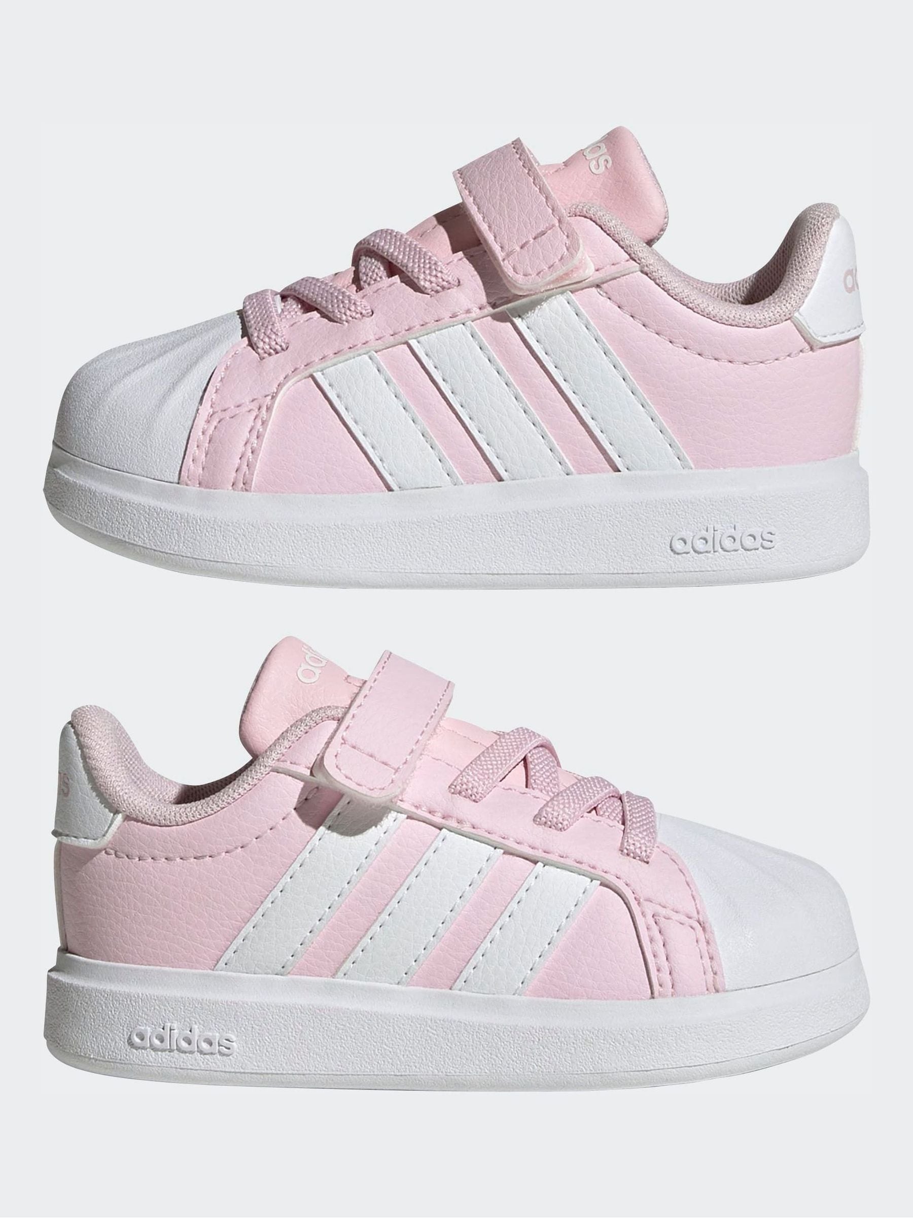 adidas Pink Street Talk Elastic Lace Infant Trainers image 6