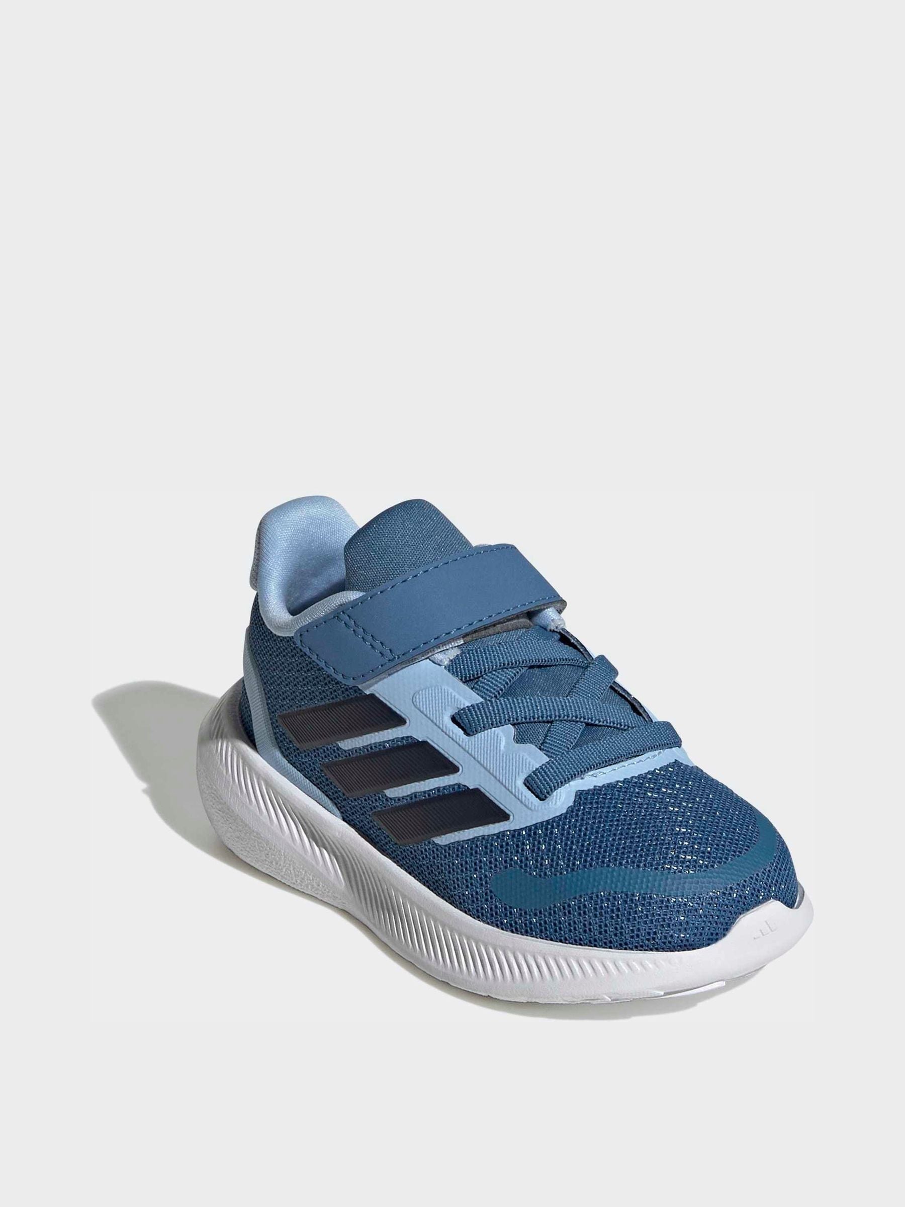 adidas Sky Blue Runfalcon 5 Hook and Loop Easy On Infant Trainers image 4