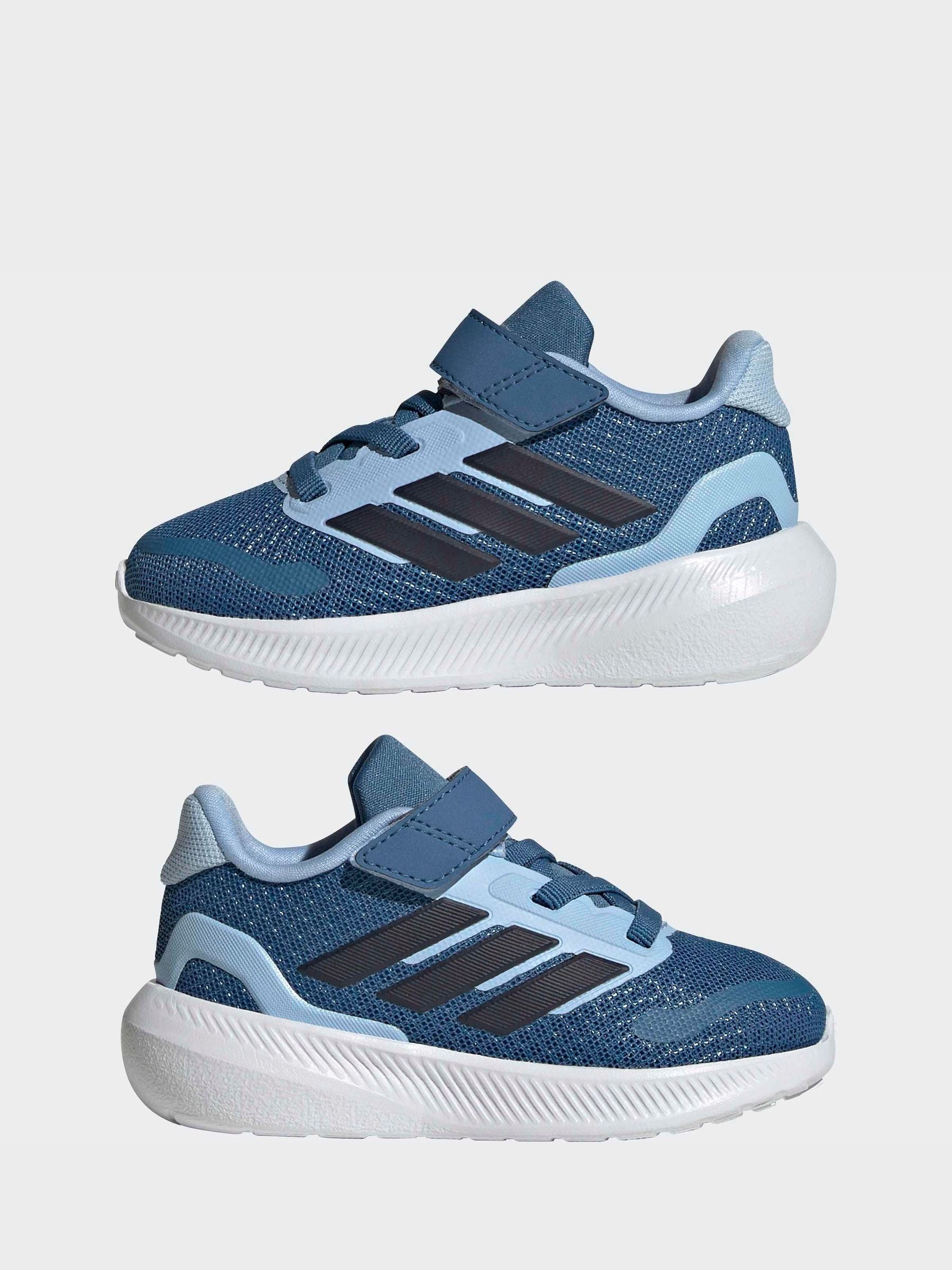 adidas Sky Blue Runfalcon 5 Hook and Loop Easy On Infant Trainers image 6