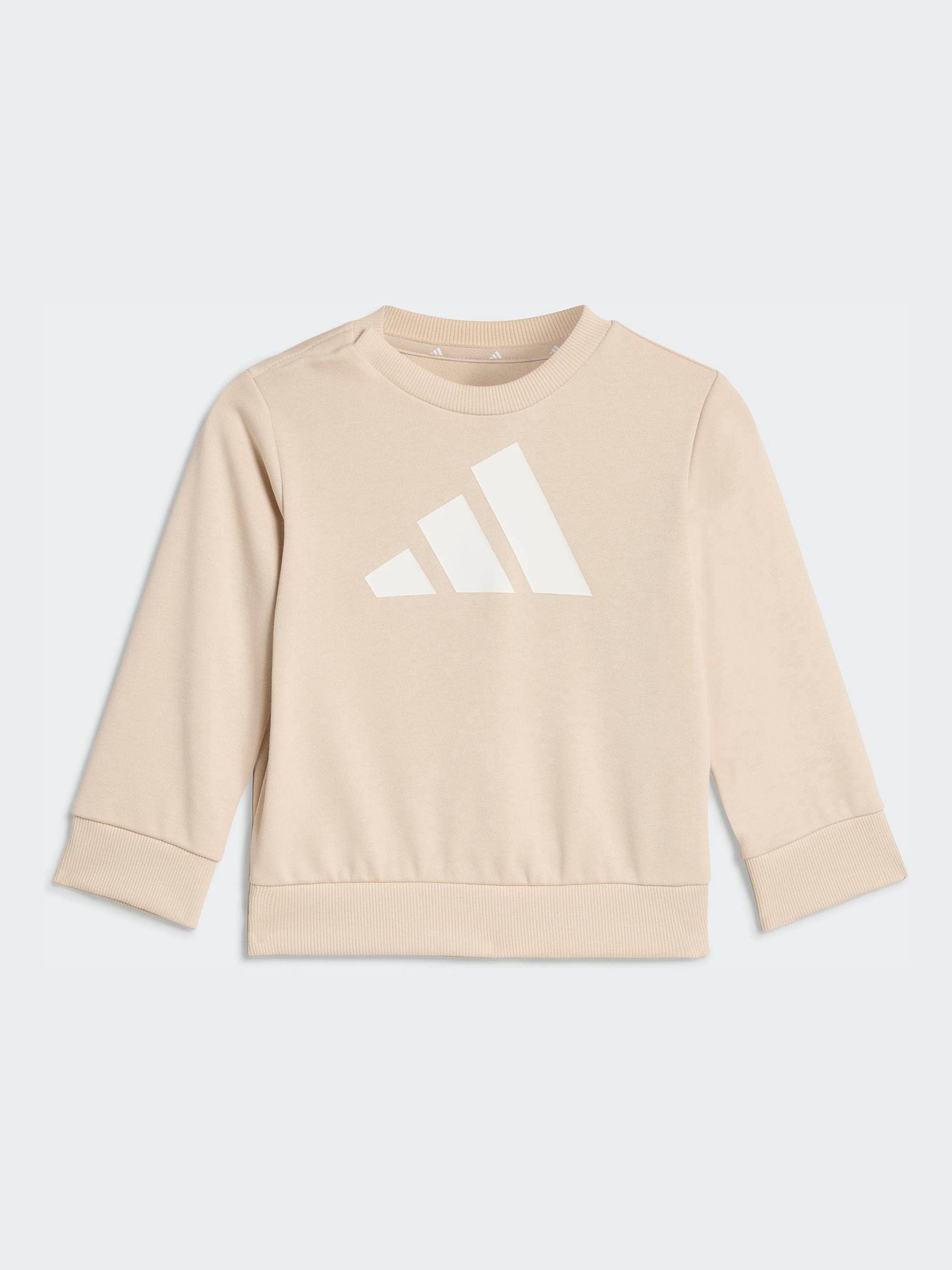 adidas Brown Essentials Infant Kids  Sweatshirt & Joggers Set image 2