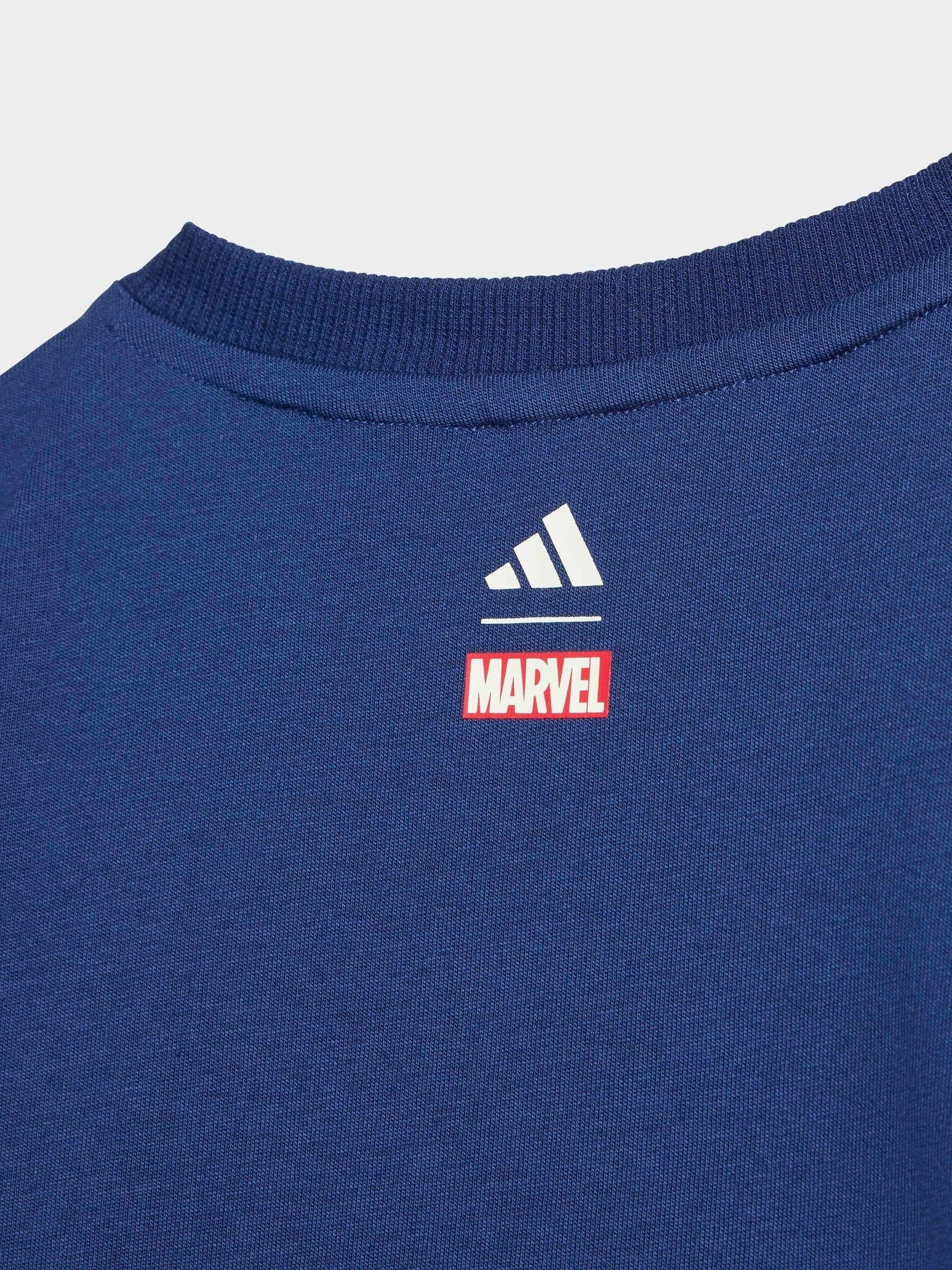adidas Blue Marvel Spider-Man Top and Shorts Infant Set image 4