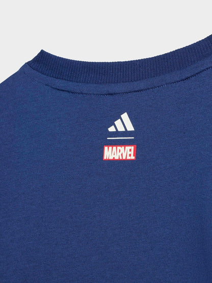 adidas Blue Marvel Spider-Man Top and Shorts Infant Set image 4