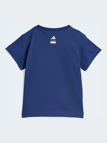 adidas Blue Marvel Spider-Man Top and Shorts Infant Set image 7